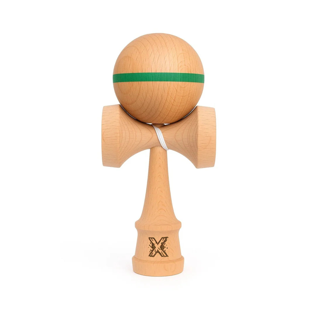 Kendama X Originala Berbis – Jucarie Interactiva din Lemn, 18 cm, Joc de Indemanare pentru Copii si Adulti, Model Maro Natur