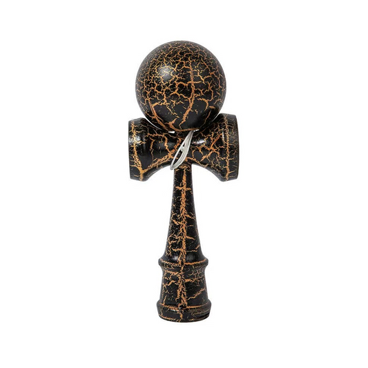 Kendama X Originala Berbis – Jucarie Interactiva din Lemn, 18 cm, Joc de Indemanare pentru Copii si Adulti, Model Cracked