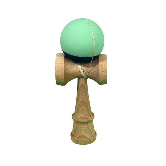 Kendama X Berbis – Jucarie Interactiva din Lemn, 18 cm, Joc de Indemanare pentru Copii si Adulti, Model Bicolor Albastru-Turcoaz