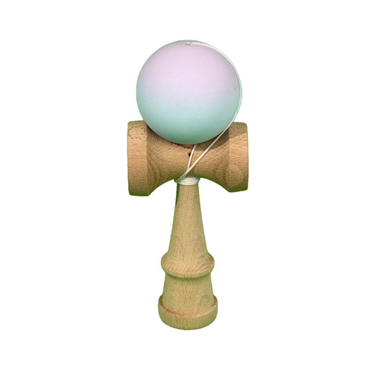 Kendama X Berbis – Jucarie Interactiva din Lemn, 18 cm, Joc de Indemanare pentru Copii si Adulti, Model Lila-Turcoaz in Degrade