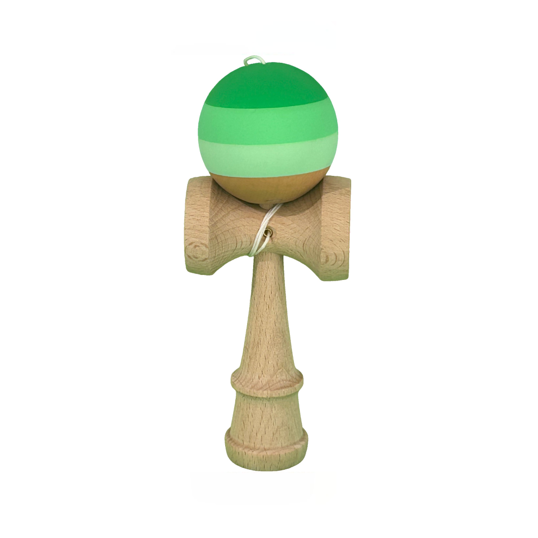 Kendama X Berbis – Jucarie Interactiva din Lemn, 18 cm, Joc de Indemanare pentru Copii si Adulti, Model Multicolor Verde In 3 Culori