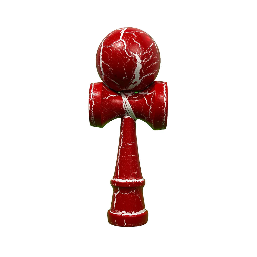 Kendama X Originala Berbis – Jucarie Interactiva din Lemn, 18 cm, Joc de Indemanare pentru Copii si Adulti, Model Cracked