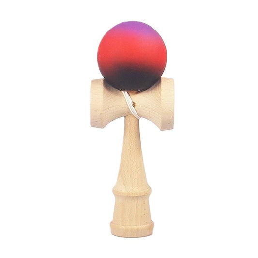 Kendama X Berbis – Jucarie Interactiva din Lemn, 18 cm, Joc de Indemanare pentru Copii si Adulti, Model Mov-Rosu-Negru in Degrade
