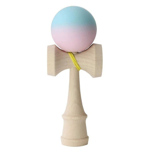 Kendama X Berbis – Jucarie Interactiva din Lemn, 18 cm, Joc de Indemanare pentru Copii si Adulti, Model Albastru-Lila in Degrade