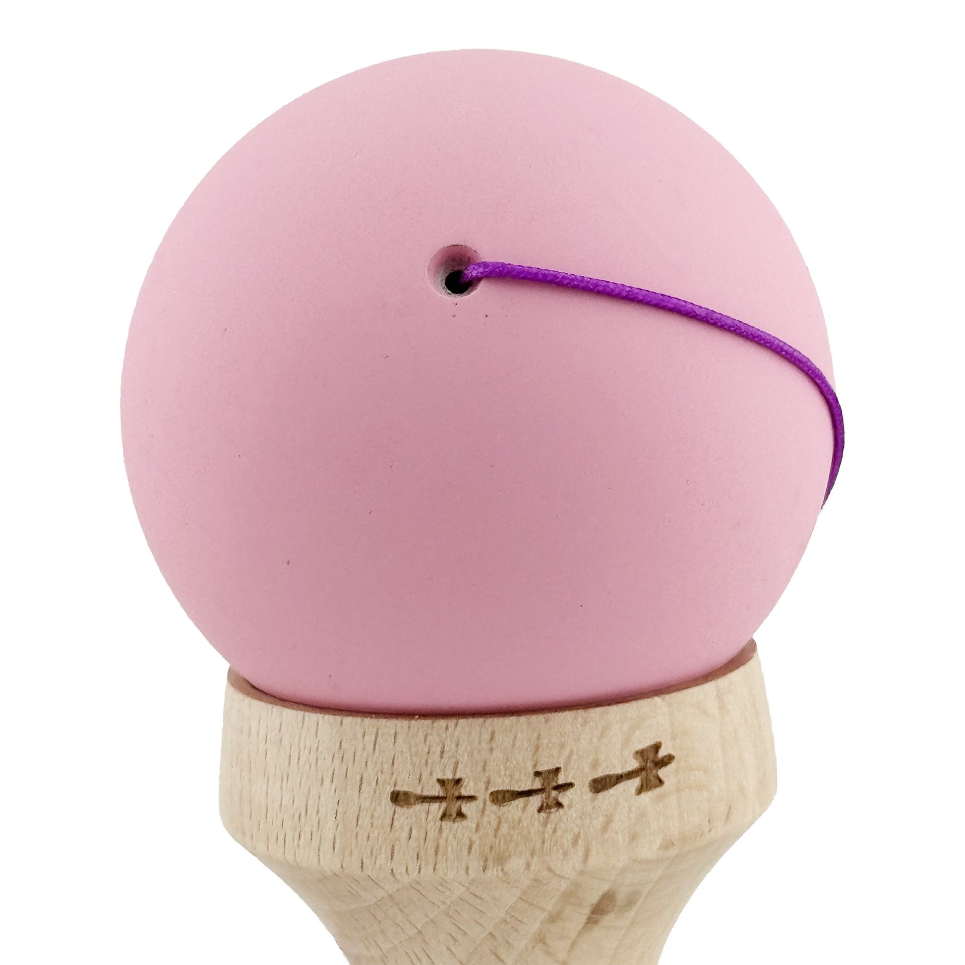 Kendama X Originala, Model V3 Roz / Roz Deschis, Profesionala, Cupe Mari King Size, Rubber Grip, Gaura in Baza, Rulment, Ata 62cm