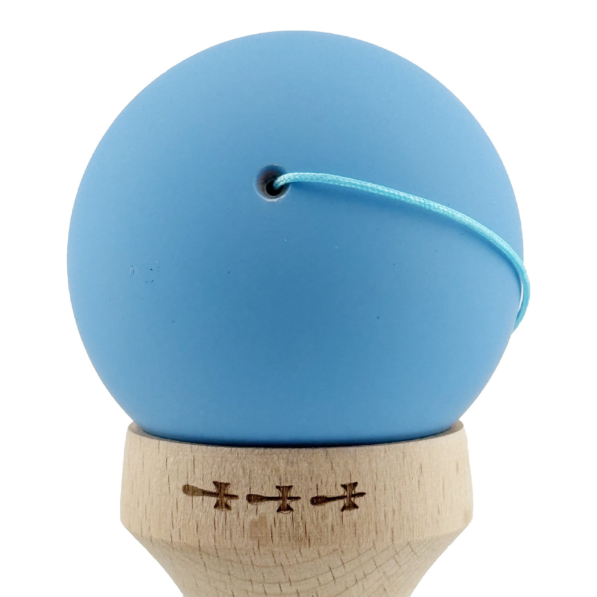 Kendama X Originala, Model V3 Albastru / Roz in Degrade, Profesionala, Cupe Mari King Size, Rubber Grip, Gaura in Baza, Rulment, Ata 62cm