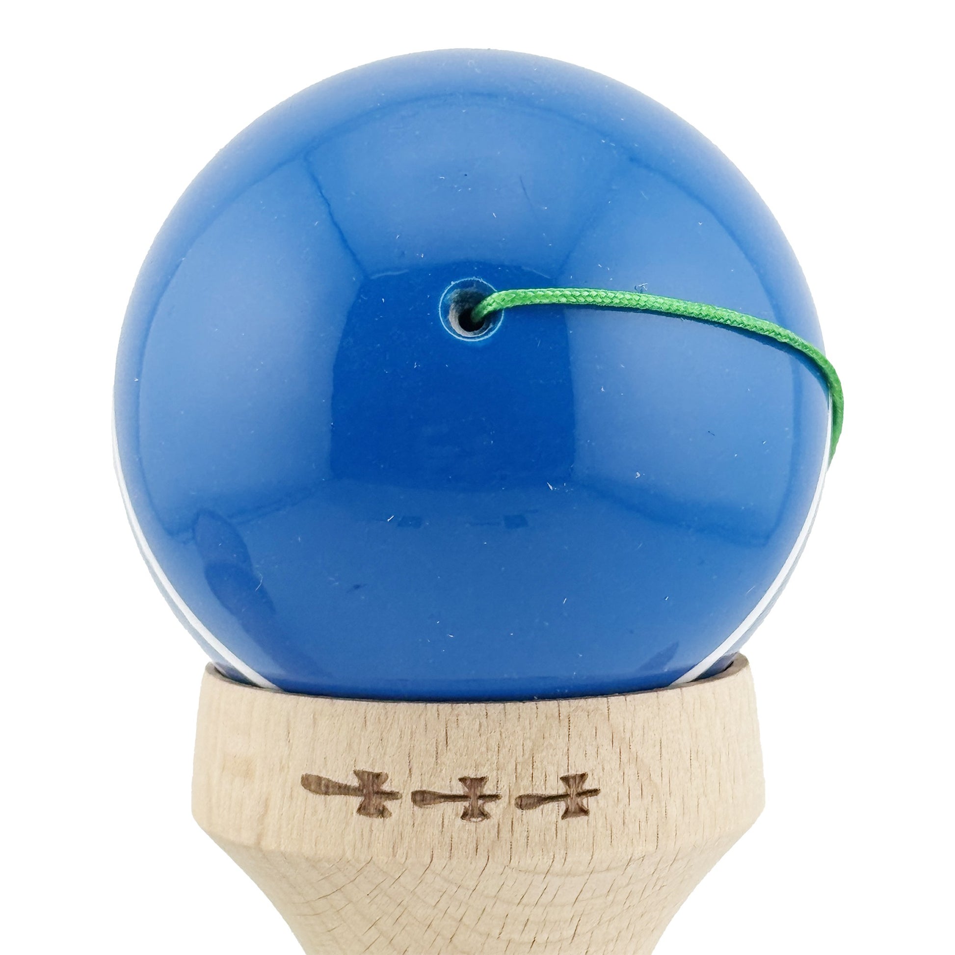 Kendama X Originala, Model V3 Albastru / Alb, Profesionala, Cupe Mari King Size, Super Sticky, Gaura in Baza, Rulment, Ata 62cm