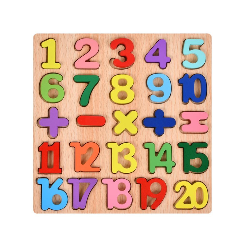 Tabla Montessori, Berbis, din Lemn, Educatie Timpurie Cifre, 25 Piese Lemn, +18 Luni, 20 x 20 cm, Vopsea pe Baza de Apa, Multicolor