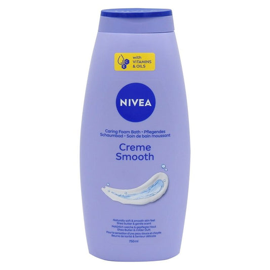 Gel de Dus Nivea Creme Smooth, Spumant de Baie Hidratant, Unt de Shea, 750 ml