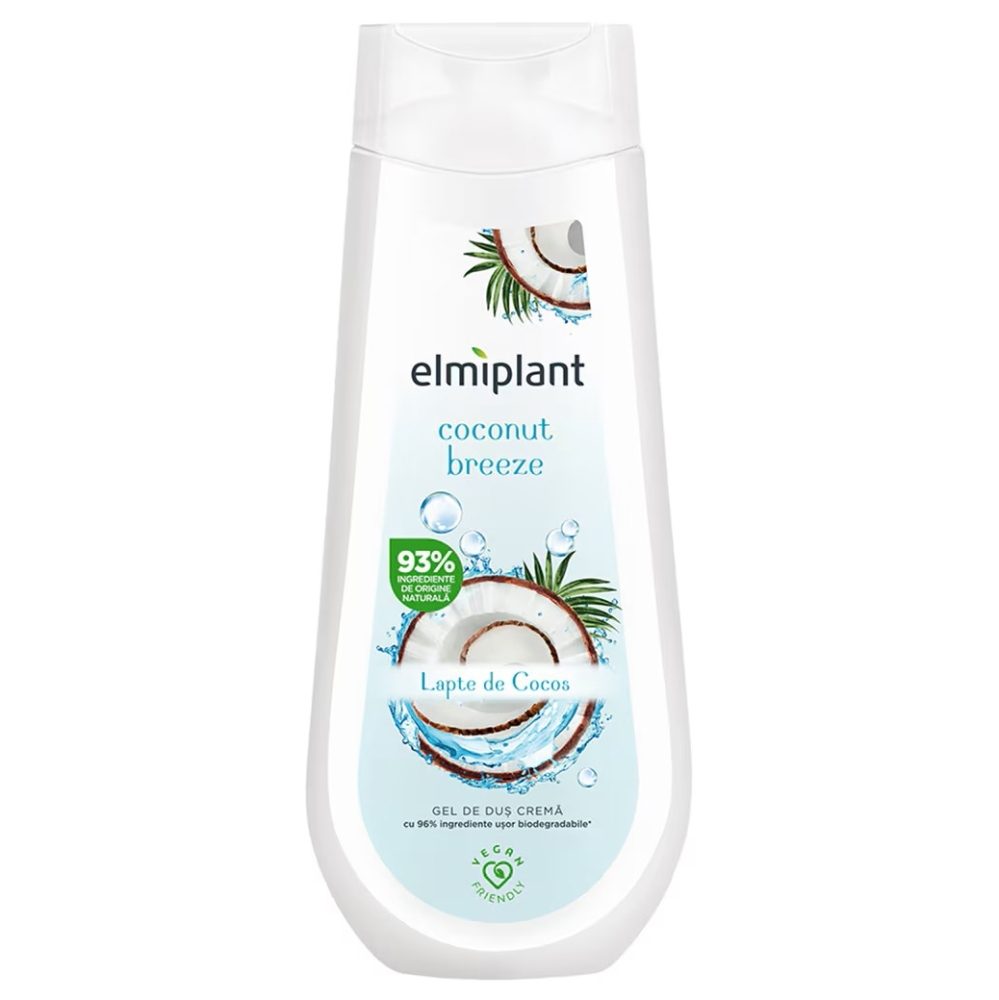 Elmiplant Gel de Dus Crema, Coconut Breeze, Formula Hidratanta cu Aroma de Cocos, Ingrijire Delicata, 400 ml