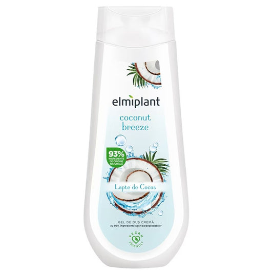 Elmiplant Gel de Dus Crema, Coconut Breeze, Formula Hidratanta cu Aroma de Cocos, Ingrijire Delicata, 400 ml