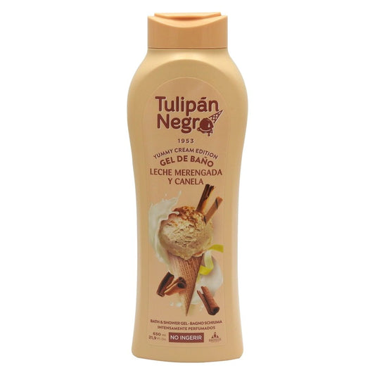 Gel de Dus Tulipan Negro Leche Merengue, Hidratant si Nutritiv, Formula Cremosa, 650 ml
