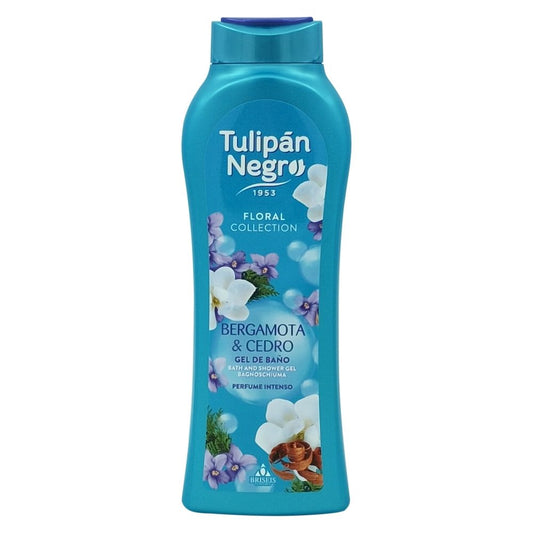 Tulipan Negro Gel de Duș, Bergamotă și Note Florale, Hidratant, Fără Parabeni, 650 ml