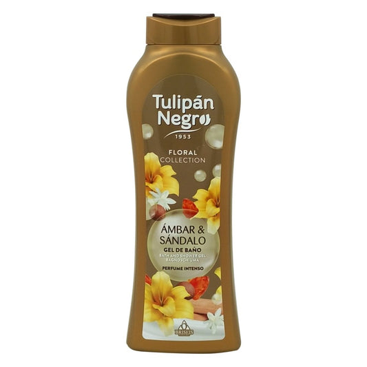Gel de Duș Tulipan Negro, Floral Ambar Sandalo, Hidratare Intensă, Curățare Delicată, 650 ml