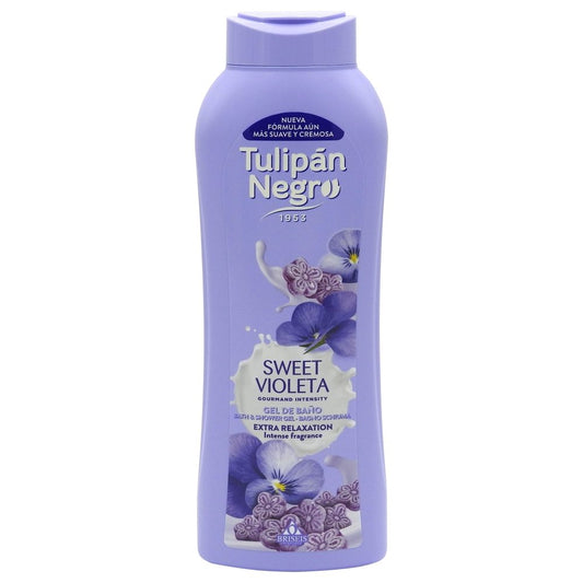 Tulipan Negro Gel de Duș Sweet Violeta, Hidratant și Parfum Florale, Flacon 650 ml