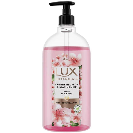 Gel de Duș Lux, Hidratare și Luminozitate, Floare de Cireș și Niacinamide, Cu Pompă, 720 ml