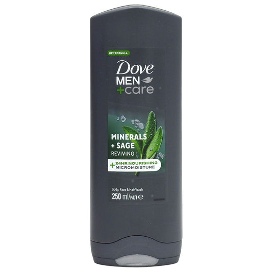 Dove Men+Care Gel de Dus pentru Barbati, Minerale si Salvie, Revitalizant, 250 ml