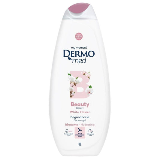 Gel de Dus Dermomed, Beauty White Flower, Hidratant, Cu Extract de Flori Albe, 650 ml