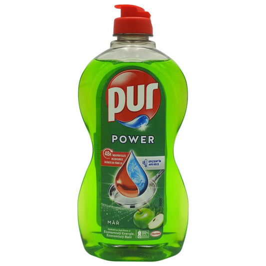 Pur Detergent Lichid de Vase, Putere Degresantă, Parfum de Mere, 450 ml
