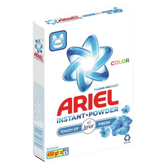 Ariel Detergent Pudra Manual 3D Actives, Prospețime Lenor, 450 g