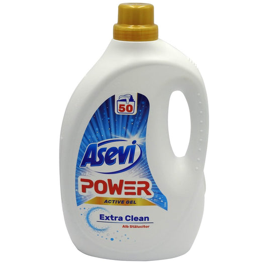 Asevi Power Extra Clean, Detergent Lichid Rufe, Curatare Profunda, Eficient impotriva Petelor, 2.5 L, 50 Spalari