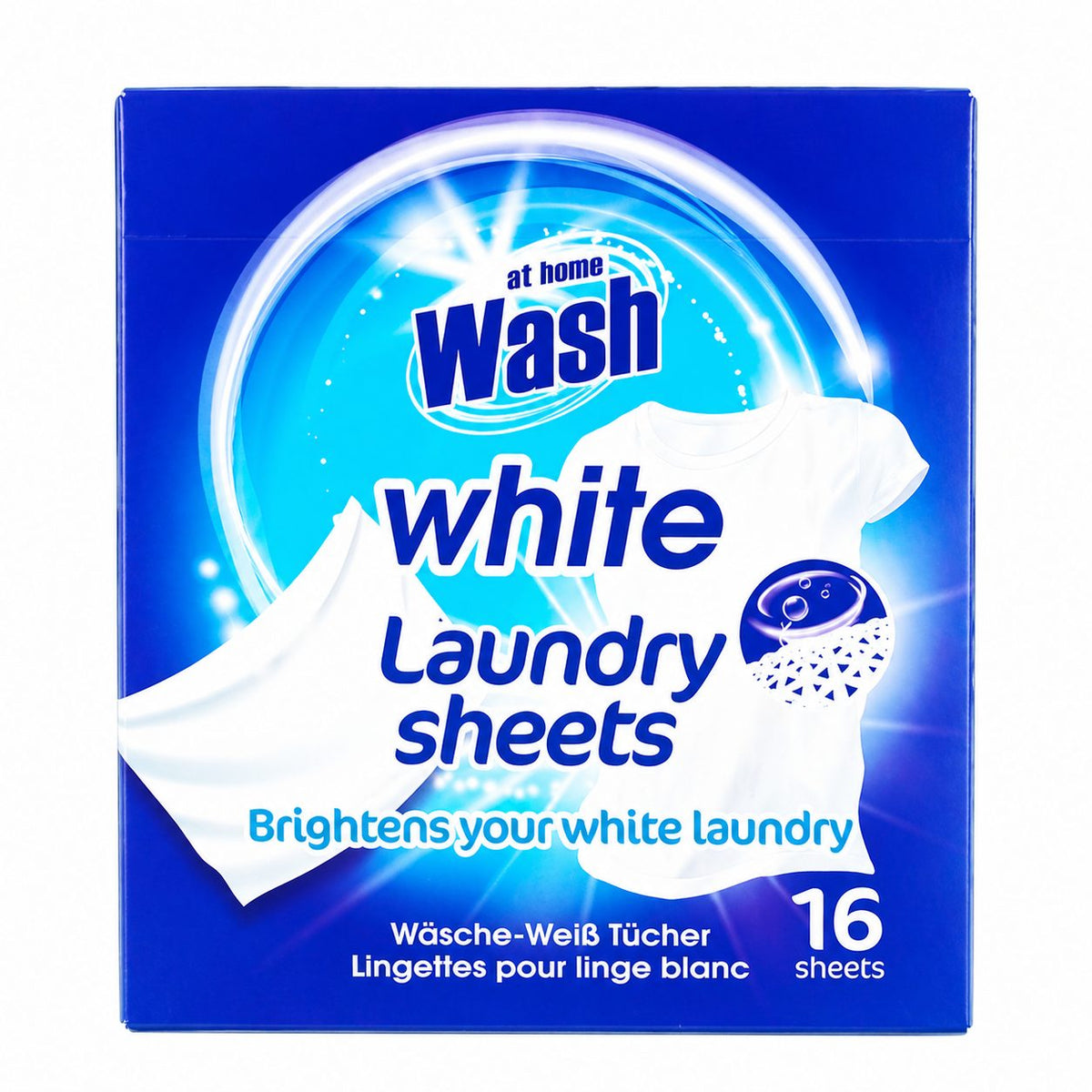 At Home Wash, Servetele Captatoare de Culoare pentru Rufe Albe, Previne Transferul de Pigment, Utilizare Masina Automata, 16 Bucati