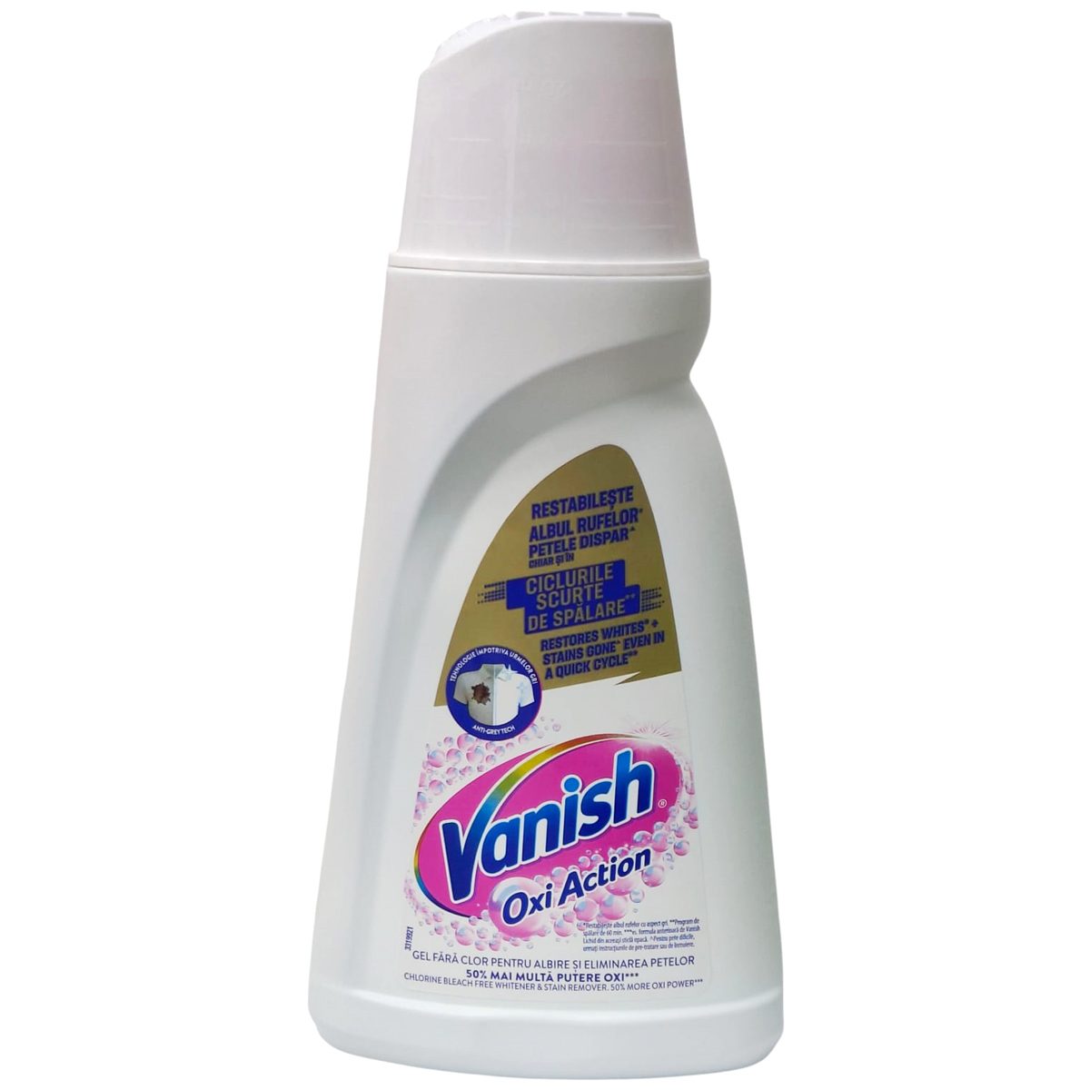 Vanish White, Solutie Lichida pentru Indepartarea Petelor, Formula Pre-tratare pentru Rufe Albe, Actiune Rapida, 1 L