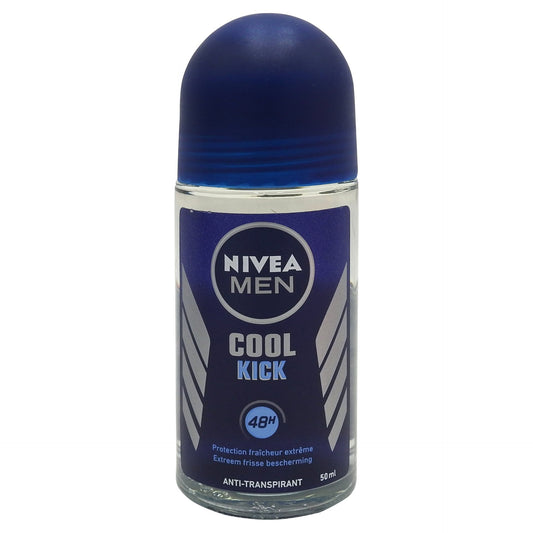 Nivea Men Cool Kick, Antiperspirant Roll-On, Protectie 48h, Senzatie de Proaspat, 50 ml