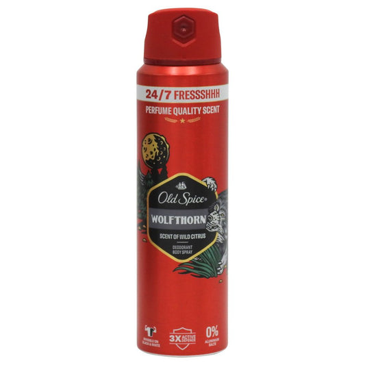 Old Spice Wolfthorn, Deodorant Spray Antiperspirant, Protectie 48h, Parfum de Citrice, 150 ml