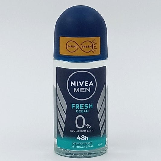 Nivea Men Fresh Ocean, Antiperspirant Roll-On, Protectie Proaspata, Parfum Marin, 50 ml