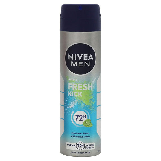 Nivea Men Fresh Kick, Deodorant Antiperspirant cu Apa de Cactus si Mentol, Protectie 48h, 150 ml