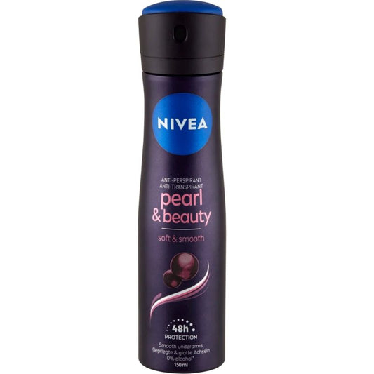 Antiperspirant Spray Nivea Pearl Beauty, Protectie 48h, Uscare Rapida, Extract de Perle, 150 ml