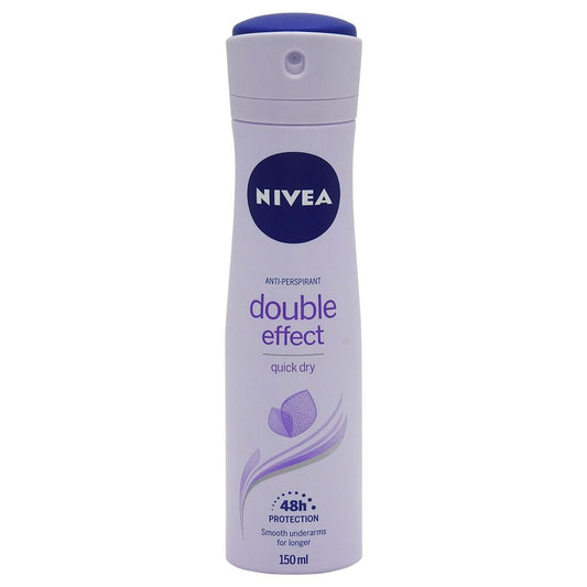 Nivea Double Effect, Antiperspirant Spray, Protectie 48h, Extract de Avocado pentru Piele Catifelata, 150 ml
