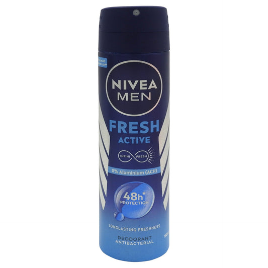 Nivea Men Fresh Active, Deodorant Antiperspirant Spray, Extracte Marine, Prospețime 48 Ore, 150 ml