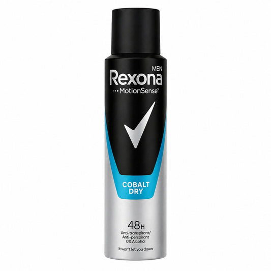 Rexona Men Cobalt Dry, Deodorant Antiperspirant Spray, Protectie 48h, Tehnologie Motionsense, 150 ml