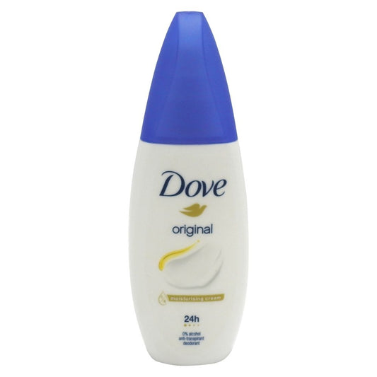 Dove Deodorant Spray Original, Protectie 48h Fara Gaz, Formula Hidratanta cu 1/4 Crema, Tip Pompa, 75 ml