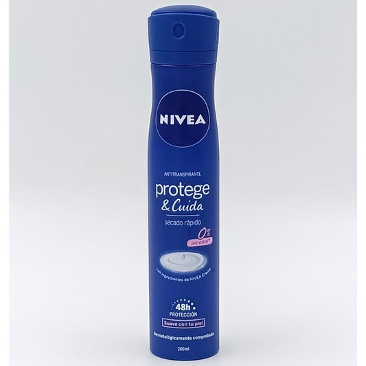 Nivea Protect & Care, Deodorant Spray Antiperspirant, Protectie 48h, Ingrijire Delicata, 200 ml