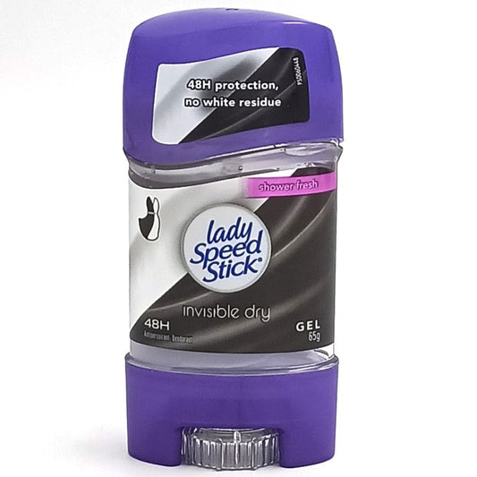 Lady Speed Stick Antiperspirant Stick, Gel Invisible, Protecție 48h, Transparent, 65 g