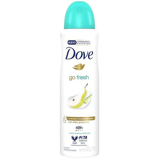 Antiperspirant Spray Dove Go Fresh, Deodorant cu Parfum de Pere și Aloe Vera, Protecție 48h, 150 ml
