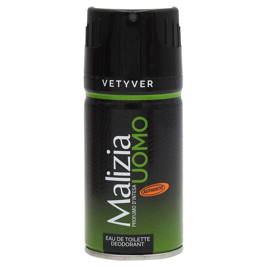Malizia, Deodorant Spray Barbati, Aroma Vetyver, Protectie 24 Ore, 150 ml