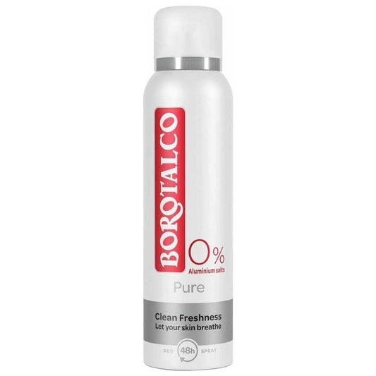 Deodorant Antiperspirant Borotalco Pure, Tehnologie Microtalc, Freshness and Clean, Spray 150 ml