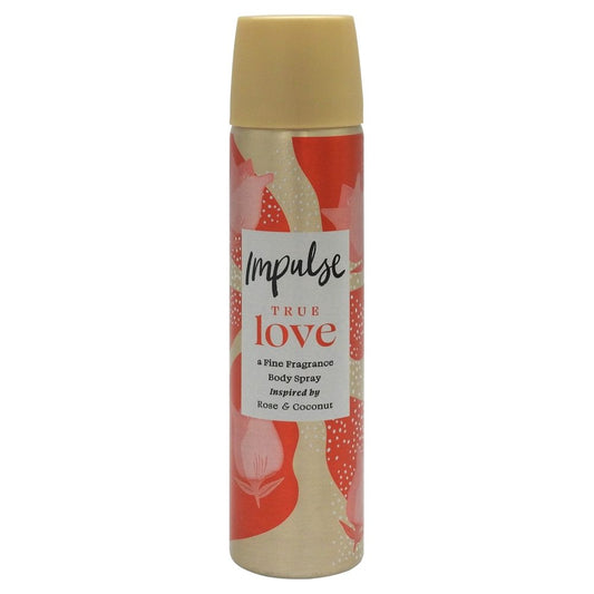 Impulse True Love, Deodorant Parfum Spray pentru Femei, Note Florale și Fructate, 75 ml