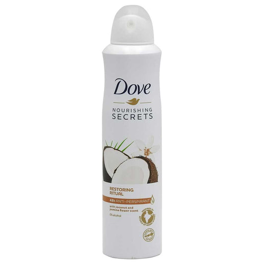 Dove Deodorant Antiperspirant, Ritual de Restaurare Cocos, Spray, 250 ml