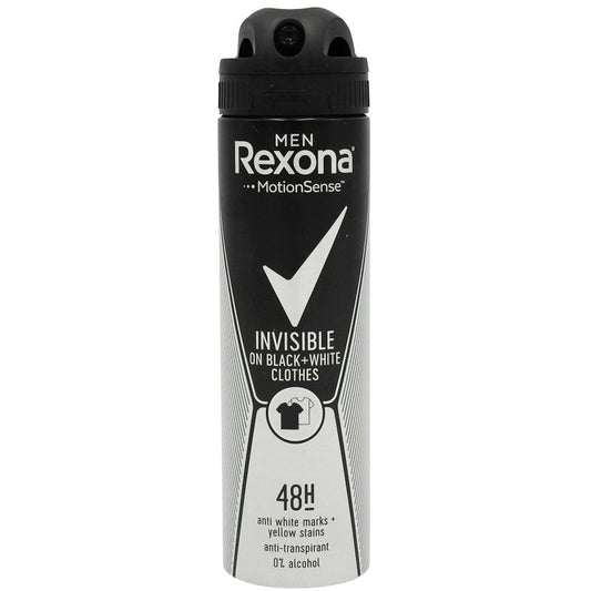 Rexona Deodorant Antiperspirant, Bărbați, Invizibil Black & White, 150 ml