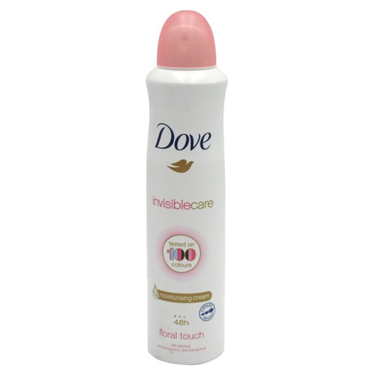 Dove Antiperspirant Deodorant Invisible Care Floral Touch, Protectie 48 Ore, Fara Urme Albe, 250 ml