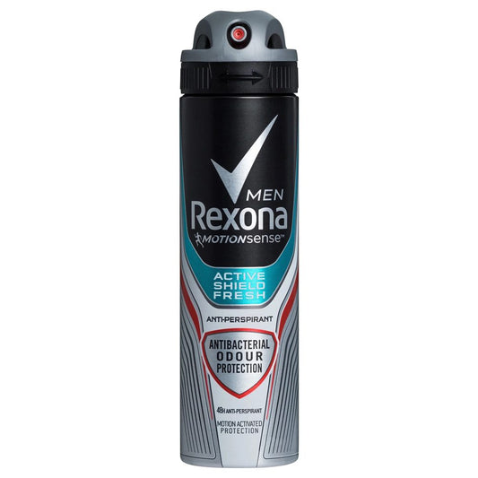 Rexona Men Active Shield Fresh, Deodorant Antiperspirant Spray, Protectie Antibacteriana, 150 ml
