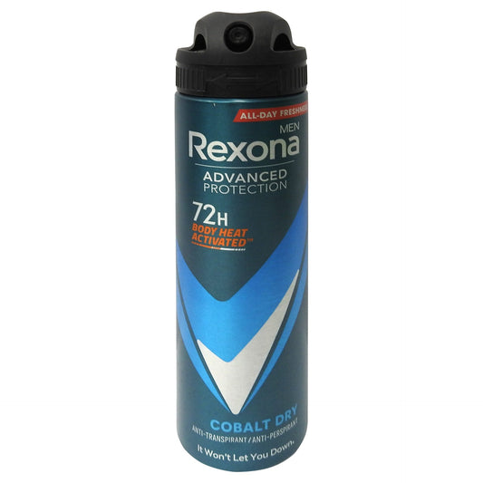 Rexona Men Advanced Protection Cobalt Dry, Antiperspirant Spray, Protectie 72 Ore, Tehnologie MotionSense, 150 ml