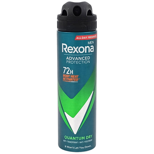 Rexona Men Advanced Protection Quantum Dry, Deodorant Spray Antiperspirant, Protectie 72 Ore, 150 ml