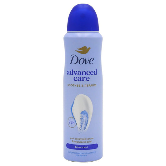 Dove Antiperspirant Deodorant Spray, Advanced Care Talco, Protectie 72 Ore, Hidratare Intensa, 150 ml