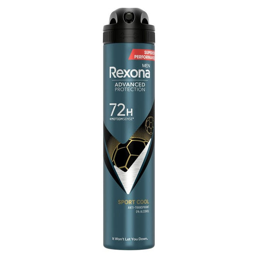 Rexona Men Sport Cool, Antiperspirant Deodorant Spray, Protectie 48h, Tehnologie Motionsense, 200 ml